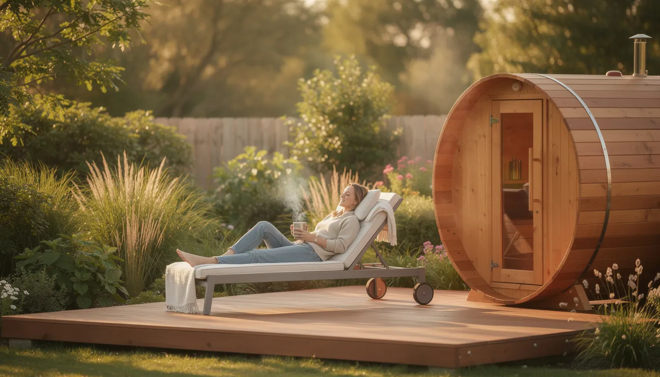 Sauna Entry Ideas for Towels Storage and Cooling Down
